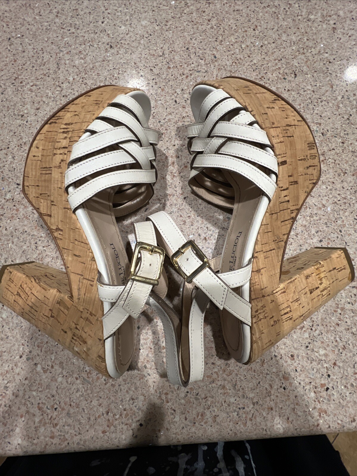 GASTONE LUCIOLI PLATFORM CRISS-CROSS STRAP WOMEN'S $395