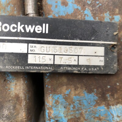 ROCKWELL DRILL PRESS 15-090 ELECTRIC MOTOR 1/2 HP 438 02 314 0626