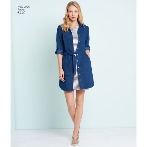 Abito camicia e maglia da miss New Look Easy CUCIRE PATTERN 6449 taglie 8-20 - Foto 5 di 10