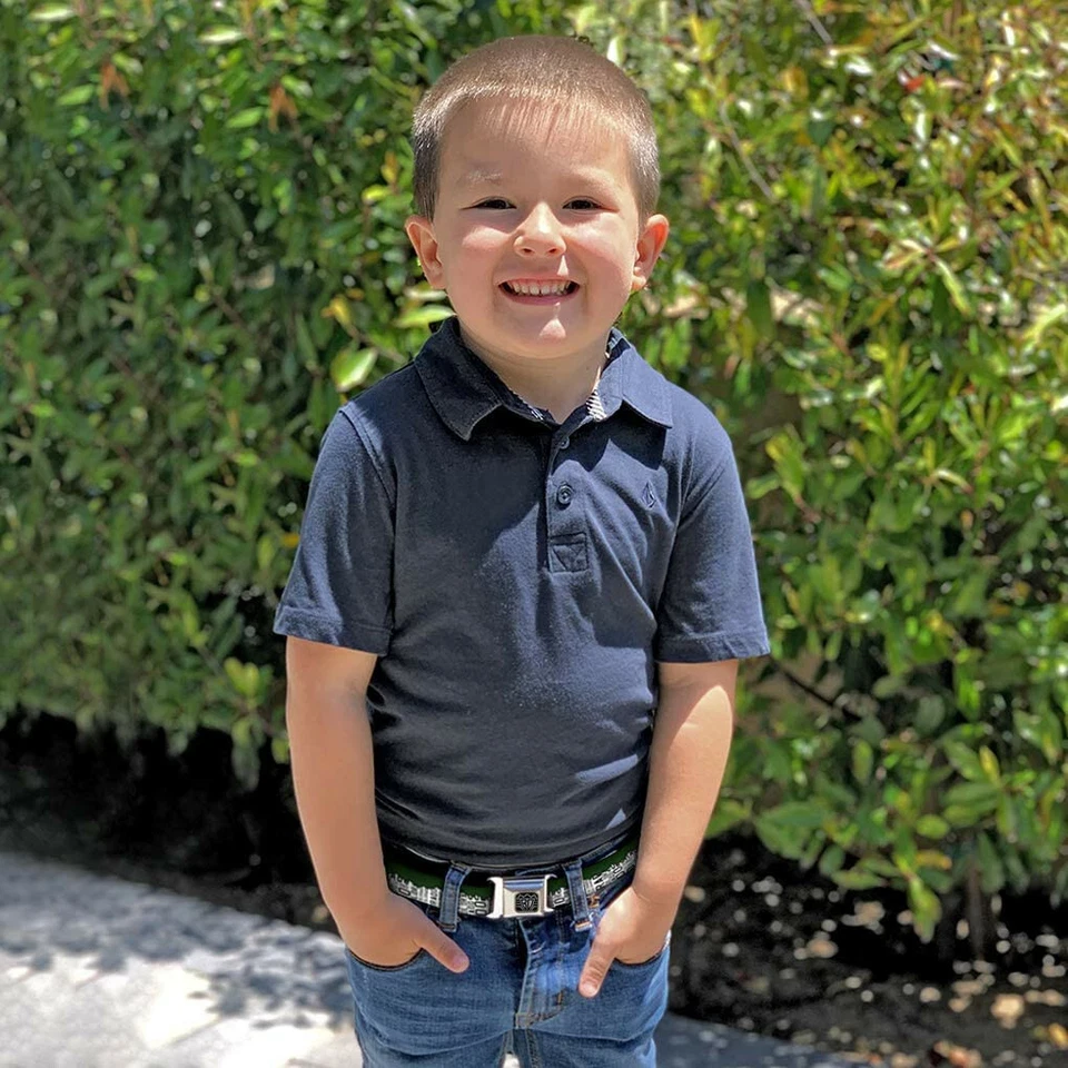 Buckle-Down Men's Seatbelt Belt Kids, Colorado Mountains Green/Wh1.0" Wide - 20 - Изображение 3 из 4