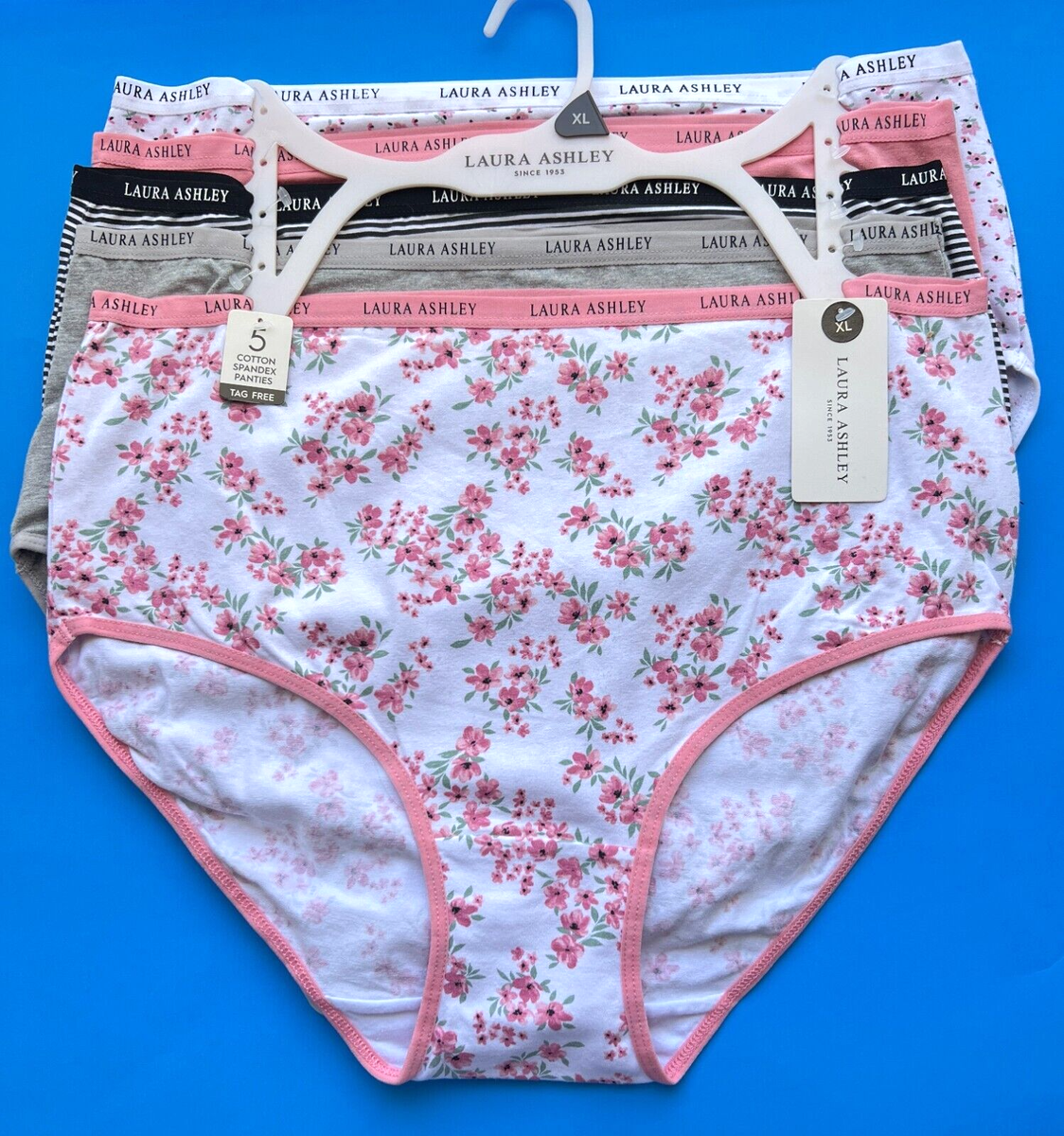 $38 5pack Size XL Laura Ashley Cotton Brief Underwear