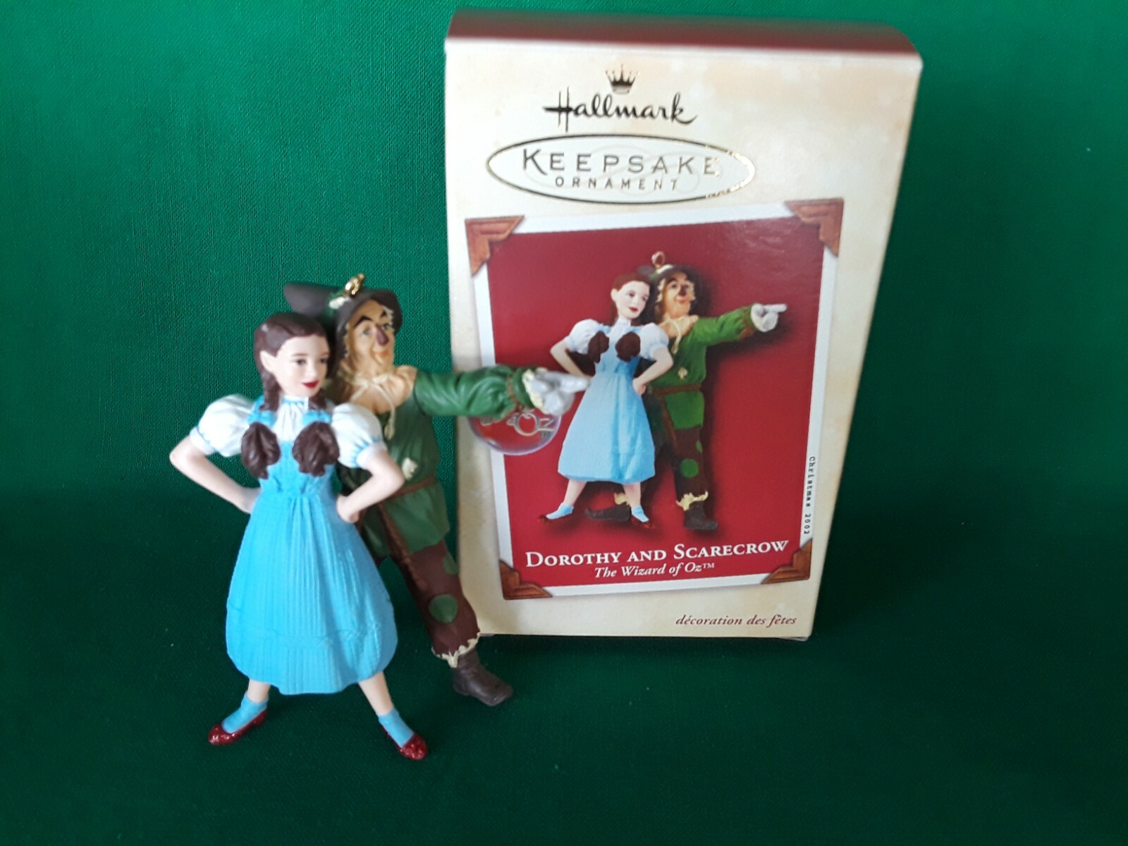 Vintage 2002 Hallmark Wizard of Oz Dorothy & Scarecrow Christmas Ornament