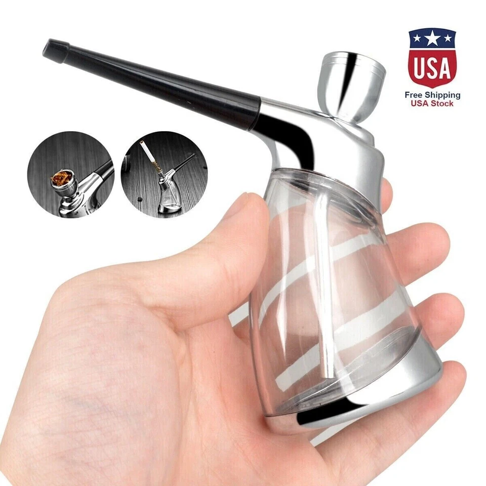 Bong de agua portátil pipa de humo pipas para fumar mini pequeño tabaco cachimba cachimba EE. UU. Foto 2 de 4
