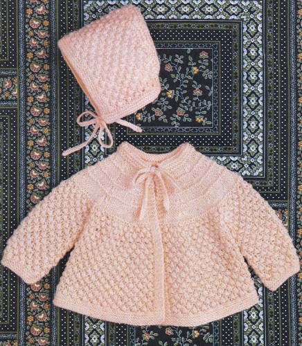 VINTAGE~MÄDCHEN~CARDIGAN~HAUBE~4-FÄDIG~3-FÄDIG~STRICKMUSTER~GR. 17-19"(B58)