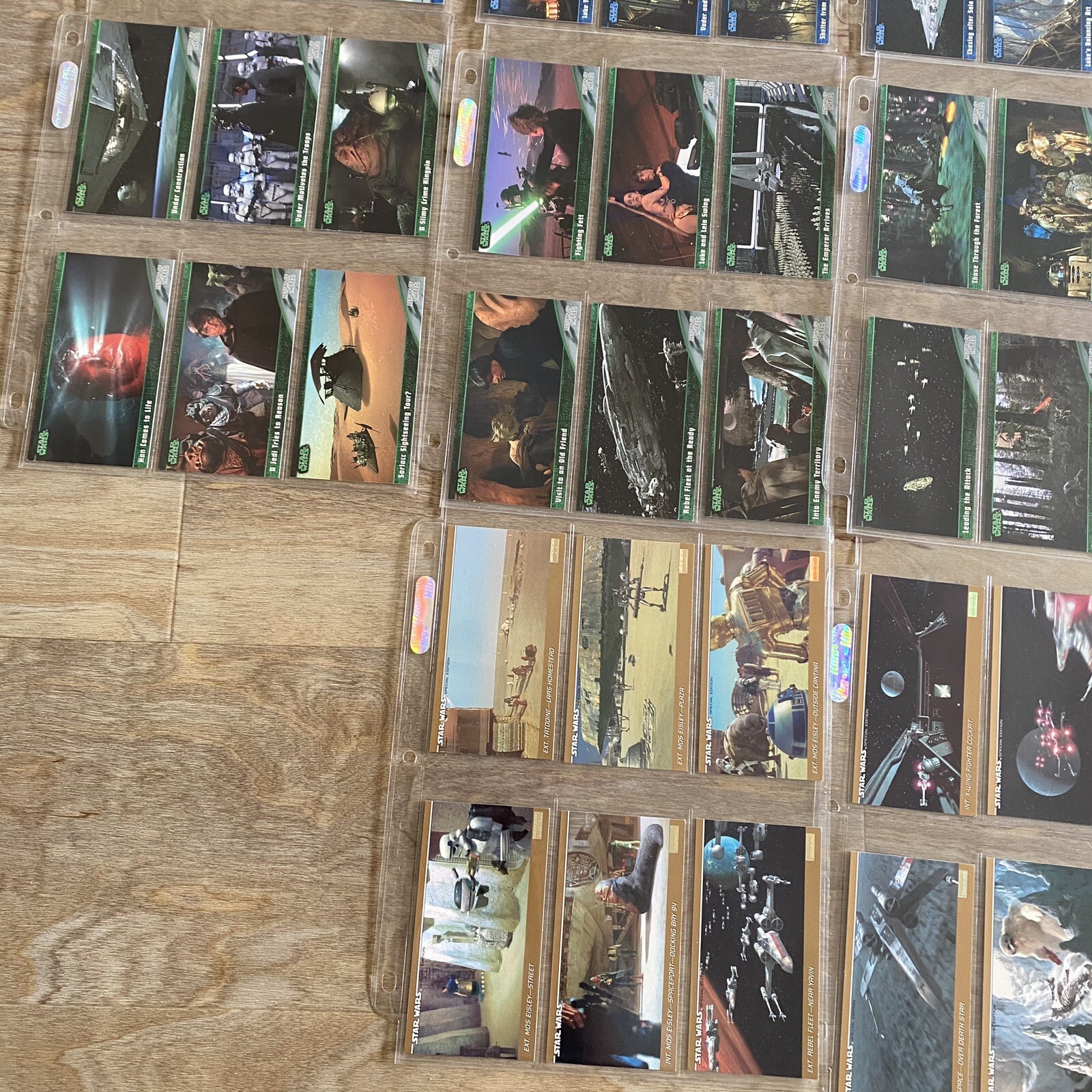 1997 STAR WARS TRILOGY WIDEVISION Complete 72 CARD SET Sleeves