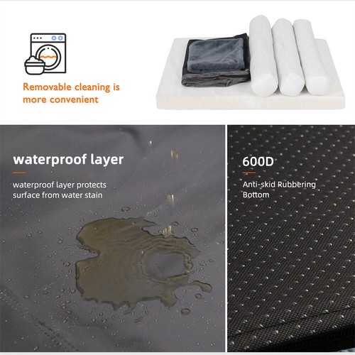 Cama ortopédica para perro sofá de felpa cojín para perro cama para mascotas resistente al agua DE - Imagen 11 de 15