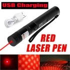 3000M Usb Rechargeable Red LaserPointer Pen Visible Beam Torch Light Lazer