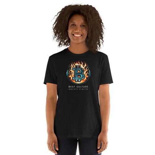 Bitcoin BEEP CULTURE Ultrasoft UNISEX PREMIUM T-Shirt Tshirt Tee Shirt BTC Fire - Bild 4 von 5
