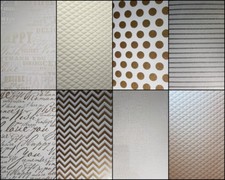 A4 Patterned Heavy Paper/Card Spots Calligraphy Embossed Glitter Stripes Zig Zag