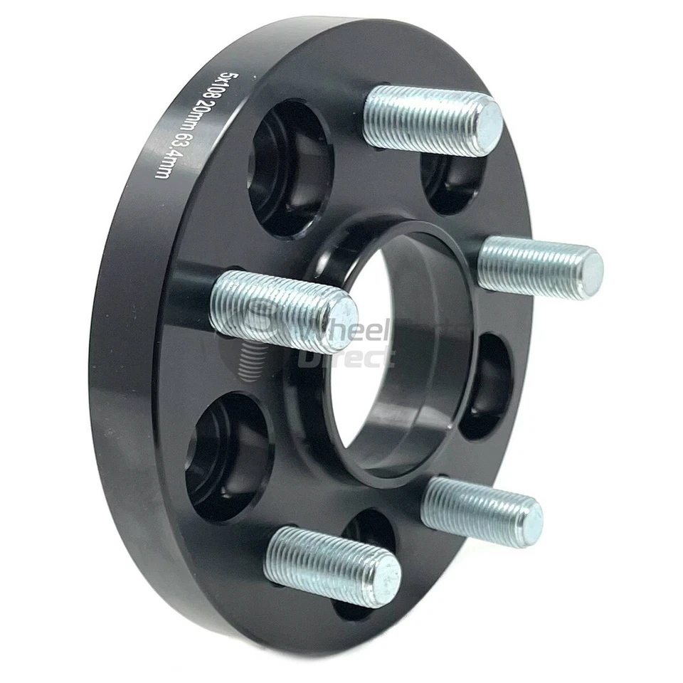 Bolt-On Wheel Spacers (2) 5x108 63.4 20mm for Land Rover Range Rover Velar 17-20 - Image 2 of 3