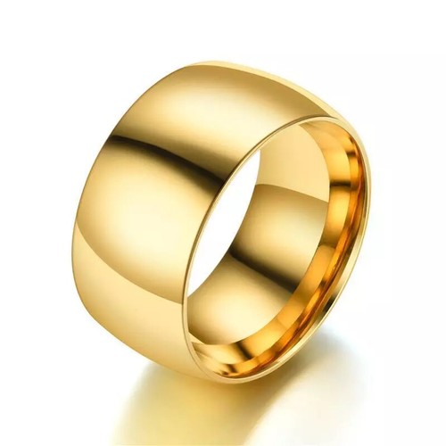 Anello a cupola uomo S in acciaio inox, larghezza 12 mm fede nuziale lucida, vestibilità comoda - Foto 15 di 25