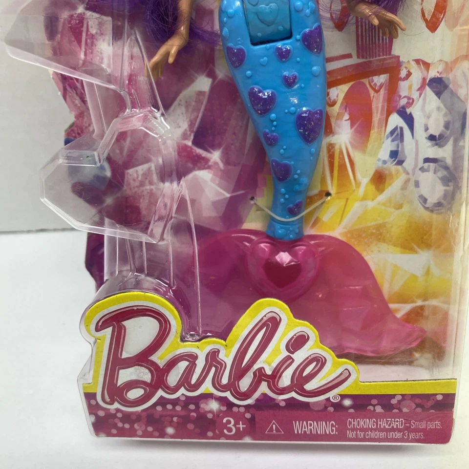 Mini boneca Barbie 2015 sereia Dng07 Dng09 cabelo roxo raro - Imagem 3 de 4
