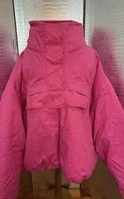 H& M Studio Hot Pink Fuchsia Puffer Anorak Style Jacket Fw 2022 Size Xxl Nwt