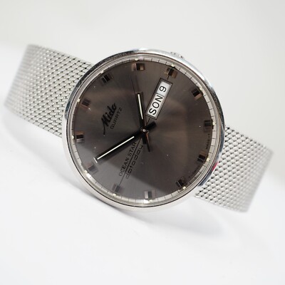 MIDO OCEAN STAR DATODAY 8489 QUARZ DAY-DATE BOX&PAPIERE AUS 02/1971