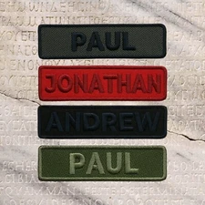 Custom Name Tag Patch Tactical Military Personalized Iron-On Embroidered Badge