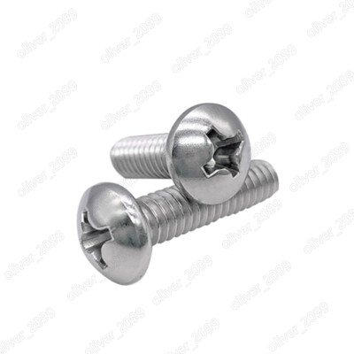 304 Stainless Steel Phillips Cross Pan Head Machine Screws 10# 12# 1/4 5/16 3/8