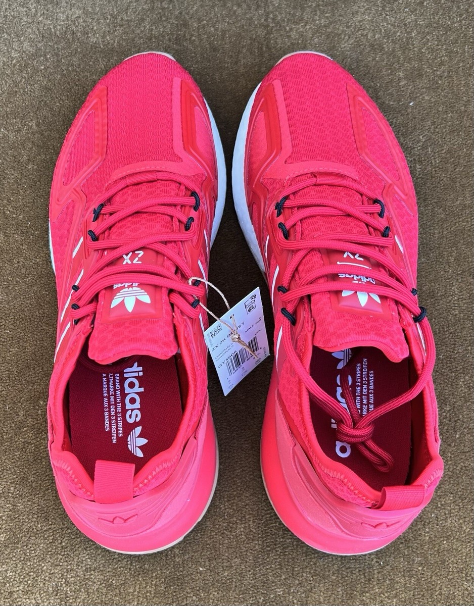 Scarlet ⑅*. Adidas x Ninja ZX 2K Boost Men's Athletic Sneaker Pink Black