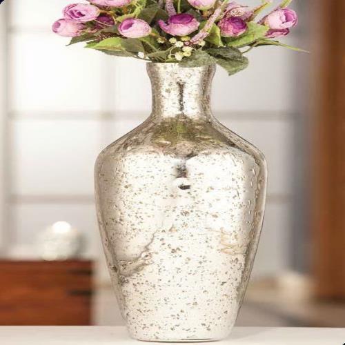 水星玻璃花瓶15 英寸 装饰花瓶 银石花瓶 家庭装饰 Ebay