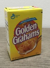 Vintage General Mills Golden Grahams Cereal 7/8 oz Mini Full Box Factory Sealed
