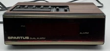 VINTAGE SPARTUS MODEL 1148 HIS/HER ALARM CLOCK