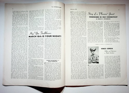 1944 February Motorcyclist Motorcycle Magazine Harley-Davidson Indian WWII - Picture 5 of 10