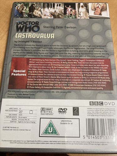 Doctor Who Castrovalva DVD Drama (2007) Peter Davison,USED. - Picture 2 of 3