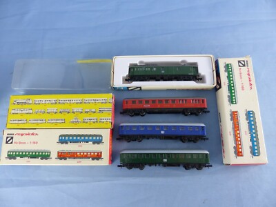 Lot 4 Wagons Voyageurs Arnold Rapido, Réf 0330 0341 0342 0349, Avec Boîtes