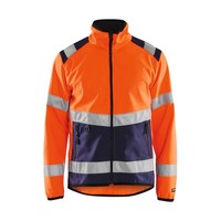 BlakläDer Warnschutz-Softshell-Jacke Orange Marineblau Unisex-GrößE: L