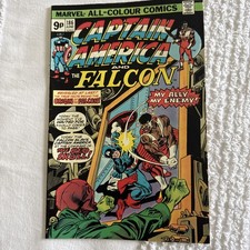 Captain America #186 - Marvel 1975 - Origin of Falcon - Red Skull comics