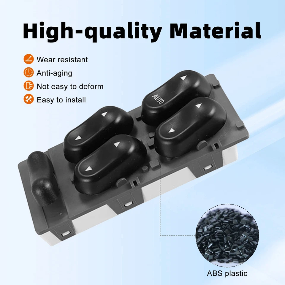 Interruptor maestro de ventana eléctrica izquierda para Ford 1995-2001 Crown Victoria Explorer Foto 2 de 4