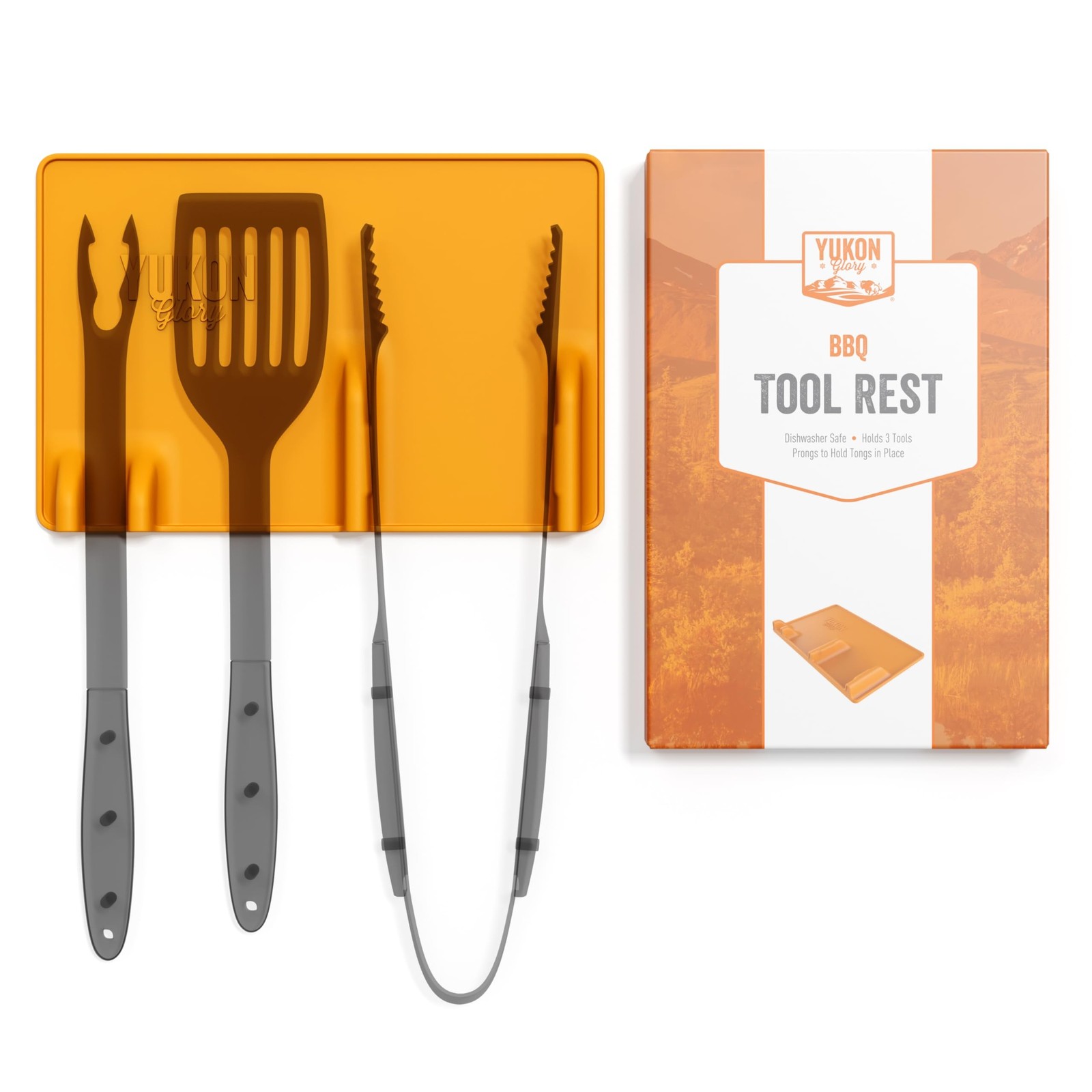 Yukon Glory Orange Tool Resting Mat | BBQ Utensil Holder | Heat-Res... Fast Ship
