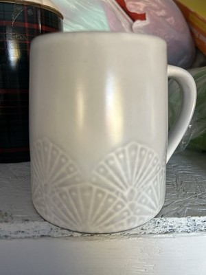 Hearth & and Hand Magnolia Etched Fan Stoneware Coffee Mug Tea Cup NEW 2021