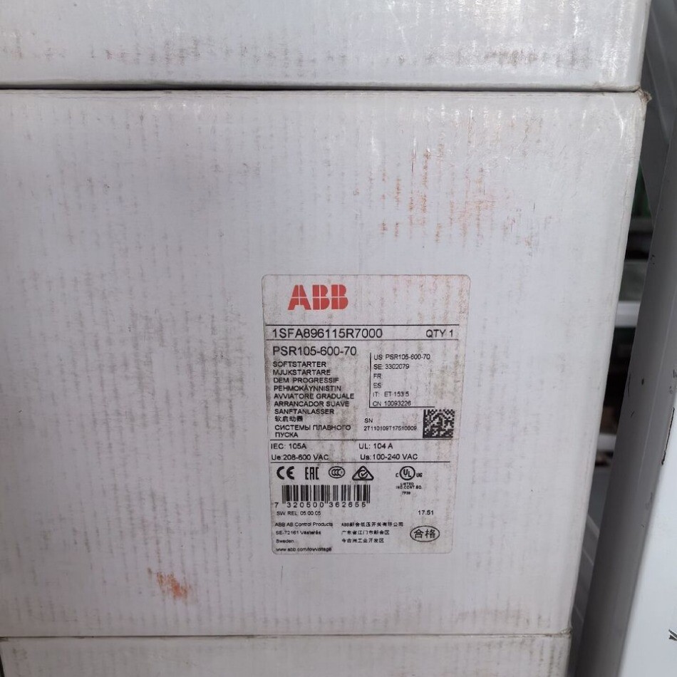 ABB PSR105-600-70 Soft Starter Free Shipping Stock New in Box Fast Shipping 1pcs