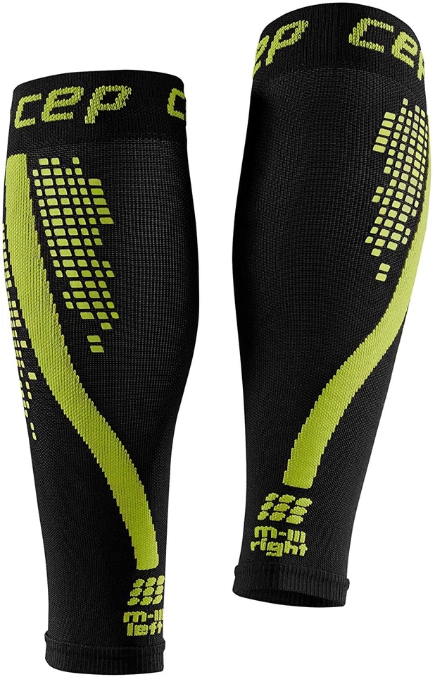 CEP Compression Calf Sleeves Reflective Nighttech Womens - Green - Image 2 of 4
