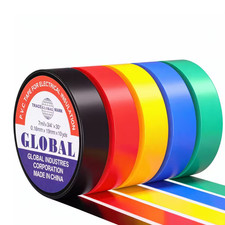 3/4 In. X 30 Ft. Vinyl Electrical Tape Flame Retardant Waterproof Multi-Colored