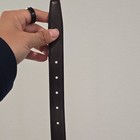 CELINE Unisex Brown Belt with Metal Buckle Accent Stylish Fashion Accessory — photo 4