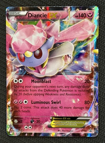Pokémon TCG Diancie EX Black Star Promo Holofoil XY43 Rare Vintage Fairy