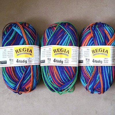 4-fädig Color by Regia (75% New Wool/25% Nylon) 3 Variations