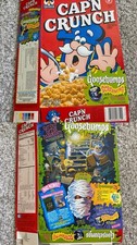 Vtg Cap'N Crunch's Goosebumps Keychain Cereal Box Empty Full size 90s 1997