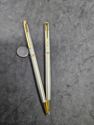 Parker Insignia Set Dimonite Silver Ballpoint Pen & Pencil | eBay