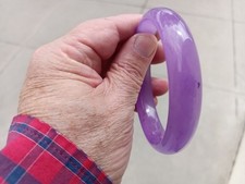 Natural Purple Jade Jadeite Gemstone Bangle Bracelet 65 mm. No Certificate 