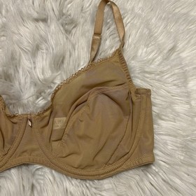 Le Perla 38D Bra Tan Villa Toscana Underwire Back Closure Sheer Cup