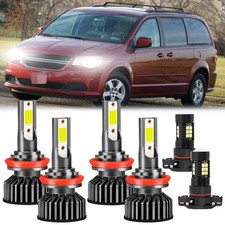 6x For Dodge Grand Caravan 2011-19 white LED Headlight kit Bulbs High Low Fog