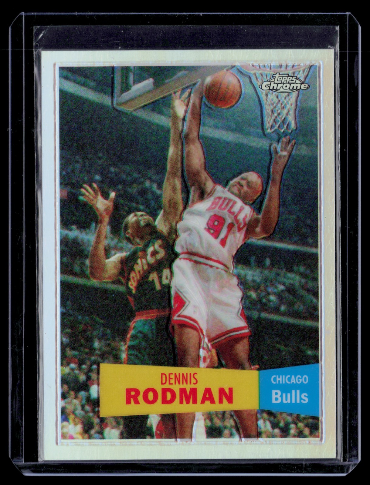 Dennis Rodman 2007 Topps Chrome 57-58 Variation Refractor #’d 773/999