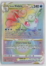 Alolan Vulpix VSTAR 197/195 Rainbow Rare Silver Tempest Pokemon NM on eBay