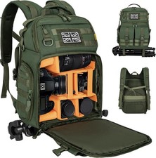Camera Backpack with 15.6" Laptop Compartment – Waterproof Camera Bag, Durable D