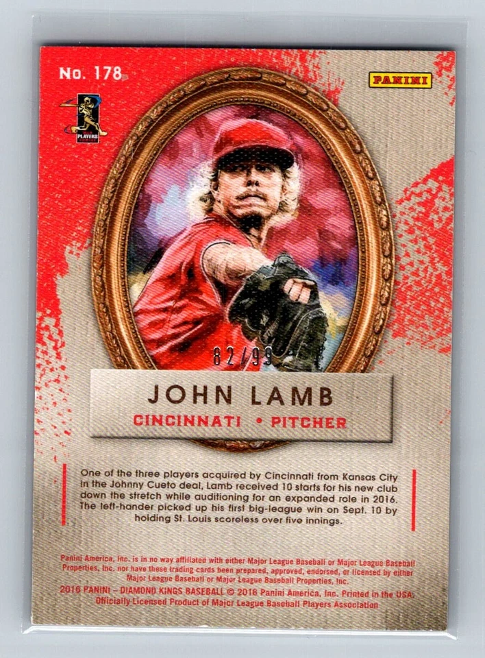 2016 Panini Diamond Kings #178 John Lamb Framed Blue #/99 - Image 2 of 2