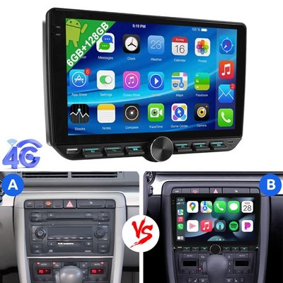 6+128G Android 15 AutoRadio FM GPS Nav Carplay Für Audi A4 8E 8H B6 B7 2001-2008