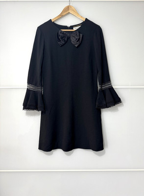 Saint Laurent Paris Black LBD Dress Size F38 UK 10 Hedi Slimane 2016 Archive
