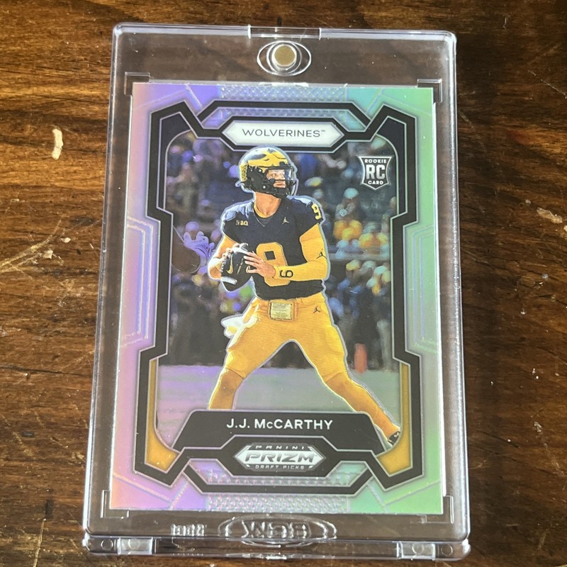 2024 PRIZM DRAFT PICKS JJ McCARTHY SILVER PRIZM ROOKIE RC WOLVERINES 🔥 No. 132